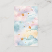 Carte D'accompagnement Cloud 9 étoiles or Aquarelle Diapper Raffer (Dos)