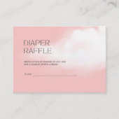 Carte D'accompagnement Cloud 9 Fille Baby shower rose Déchets Raffle (Devant)