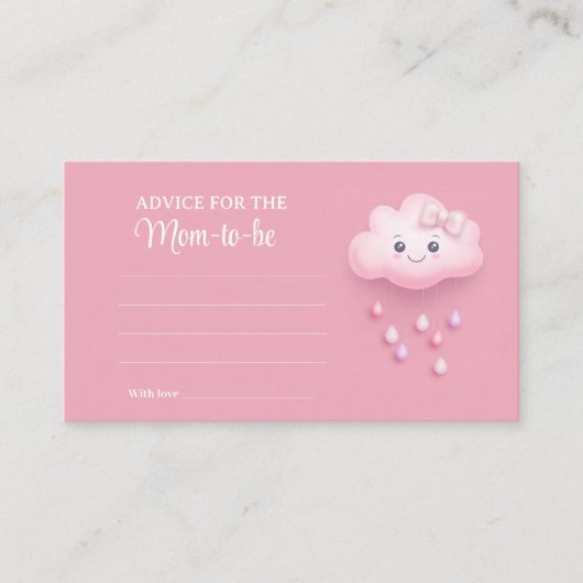 Carte D'accompagnement Cloud blanc fluide Conseils pour la maman à être (Devant)