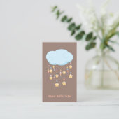 Carte D'accompagnement Cloud Mobile Baby shower Déchets Ticket (Debout devant)