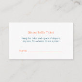 Carte D'accompagnement Cloud Mobile Baby shower Déchets Ticket (Dos)