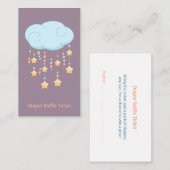 Carte D'accompagnement Cloud Mobile Baby shower Déchets Ticket (Devant / Derrière)