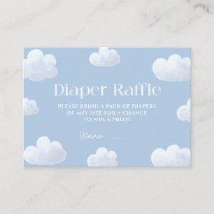 Carte D'accompagnement Cloud Neuf Baby shower Bleu Déchets Raffle