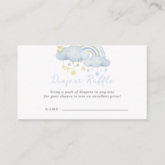 Carte D'accompagnement Cloud Neuf Baby shower de plongeur Raffle (Devant)