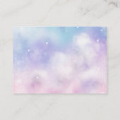 Carte D'accompagnement Cloud Neuf Baby shower fille demande de réservatio (Dos)