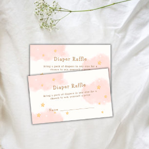 Carte D'accompagnement Cloud rose Neuf Fille Baby shower de carafe