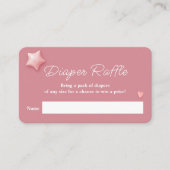Carte D'accompagnement Cloud Thème Baby shower Pink Diaper Raffle (Devant)