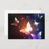 Carte D'accompagnement Clowing Night Butterflies (Devant / Derrière)