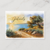 Carte D'accompagnement Coast Watercolor Sunset Mediterranean Details (Devant)