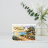 Carte D'accompagnement Coast Watercolor Sunset Mediterranean Unplugged (Debout devant)