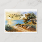 Carte D'accompagnement Coast Watercolor Sunset Mediterranean Unplugged (Devant)