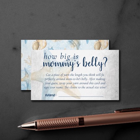 Carte D'accompagnement Coastal Chic | Blue Starfish Comment Big Mommys Be