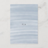 Carte D'accompagnement Coastal Chic Muted Blue Mariage élégant (Dos)