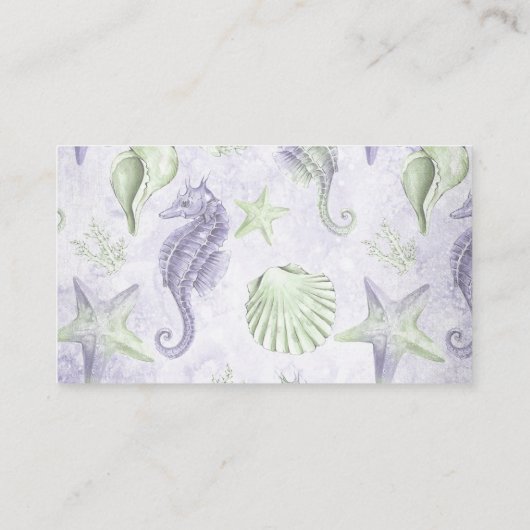 Carte D'accompagnement Coastal Chic | Poisson-étoile violet Afficher les  (Dos)