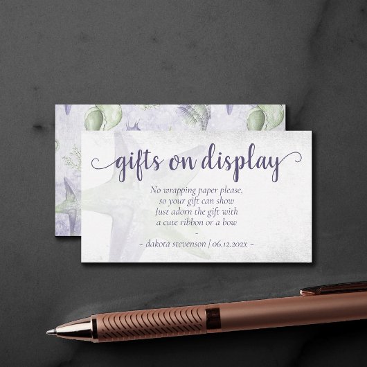 Carte D'accompagnement Coastal Chic | Poisson-étoile violet Afficher les