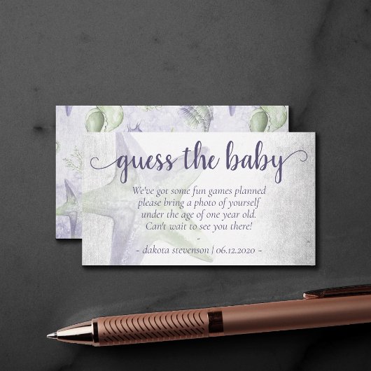 Carte D'accompagnement Coastal Chic | Purple Starfish Guess