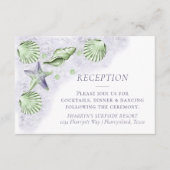 Carte D'accompagnement Coastal Chic | Réception violet vert citron (Devant)
