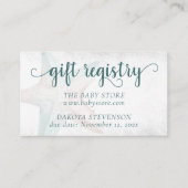 Carte D'accompagnement Coastal Chic | Registre Turquoise de douche Starfi (Devant)