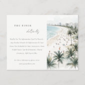 Carte D'accompagnement Coastal Miami Beach Palm Tree Détails sur le Maria (Devant)