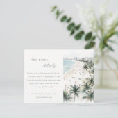 Carte D'accompagnement Coastal Miami Beach Palm Tree Détails sur le Maria (Debout devant)