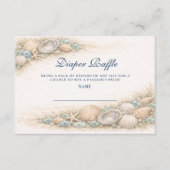 Carte D'accompagnement Coastal Seashell Wreath Diapper Raffle (Devant)