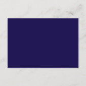 Carte D'accompagnement Cobalt Blue and Gold Simple Wedding (Dos)