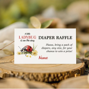Carte D'accompagnement Coccinelle Little Lady Fête de Naissance Couche