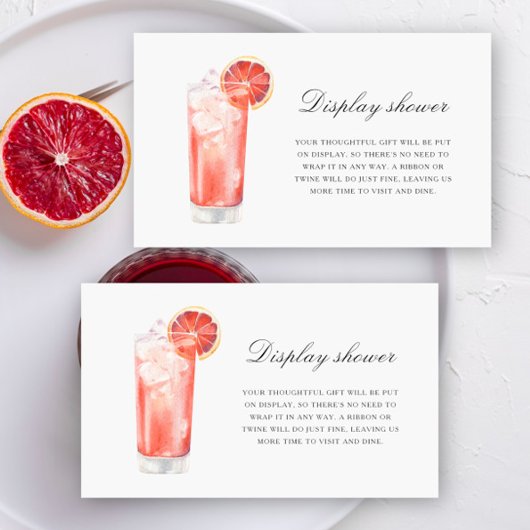 Carte D'accompagnement Cocktail Citrus - Présentation de la douche