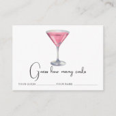 Carte D'accompagnement Cocktail - How many corks bridal game (Devant)