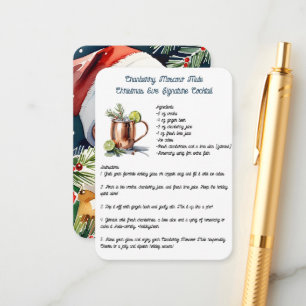 Carte D'accompagnement Cocktail moscovite de canneberge de vacances