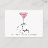 Carte D'accompagnement Cocktail QR Code Bridal Shower Registry (Devant)