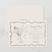 Carte D'accompagnement Cocktails beiges et culottes pour filles S'il vous (Devant / Derrière)