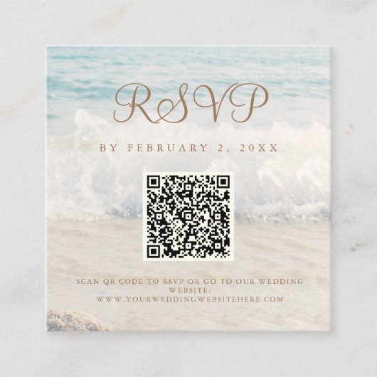 Carte D'accompagnement Code d'analyse des Mariages de plage et de bord de (Devant)