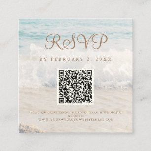 Carte D'accompagnement Code d'analyse des Mariages de plage et de bord de