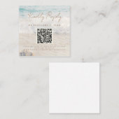 Carte D'accompagnement Code d'analyse des Mariages de plage et de bord de (Devant / Derrière)