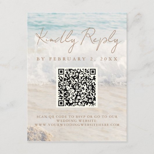 Carte D'accompagnement Code d'analyse des Mariages de plage et de bord de (Devant)
