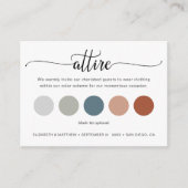 Carte D'accompagnement Code de robe couleur Mariage délicat Insertion (Devant)