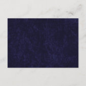 Carte D'accompagnement Code de robe de mariage élégant classique bleu mar (Dos)