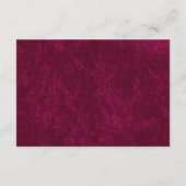 Carte D'accompagnement Code de robe de mariage élégant classique bordeaux (Dos)