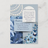 Carte D'accompagnement Code de robe de mariage Hydrangea Bleu Poussiéreux (Devant)