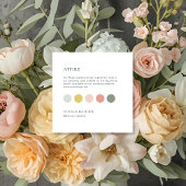 Carte D'accompagnement Code de tenue de mariage à points de couleur d'été