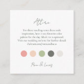 Carte D'accompagnement Code de tenue de mariage à points de couleur estiv (Devant)