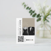 Carte D'accompagnement Code de tenue de mariage éditorial QR (Debout devant)