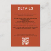 Carte D'accompagnement Code et détails du QR de l'épice citrouille (Devant)