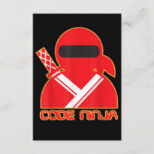 Carte D'accompagnement Code Ninja Computer Coding Engineer Funny Lovers (Devant)