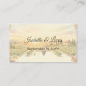 Carte D'accompagnement Code QR aquarelle du vignoble de Napa Valley  (Dos)