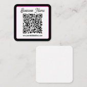 Carte D'accompagnement Code QR avec écriture cursive script (Devant / Derrière)