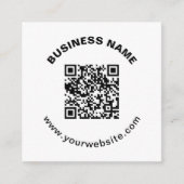 Carte D'accompagnement Code QR avec nom d'entreprise Texte circulaire gra (Devant)