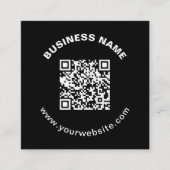 Carte D'accompagnement Code QR avec nom d'entreprise Texte circulaire gra (Devant)