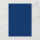 Carte D'accompagnement Code QR bleu marine minimum Mariage moderne (Dos)
